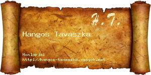 Hangos Tavaszka névjegykártya